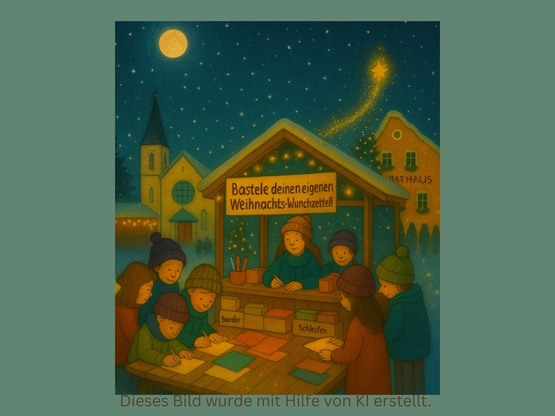 Fensterbrett Zauber Bild Weihnachtsmarkt